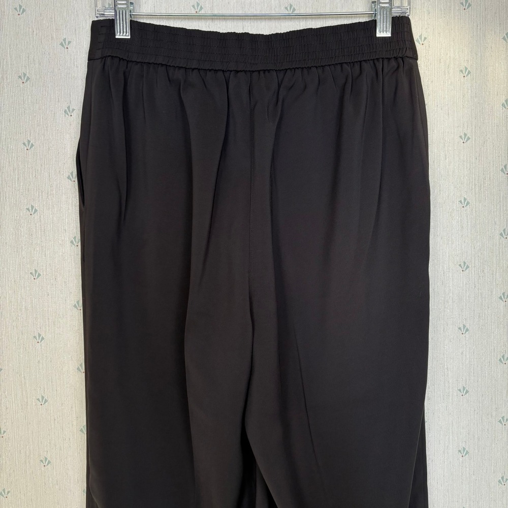 Quince Stretch Crepe Classic Trouser Pants 10 Black Minimalist - Picture 10 of 16